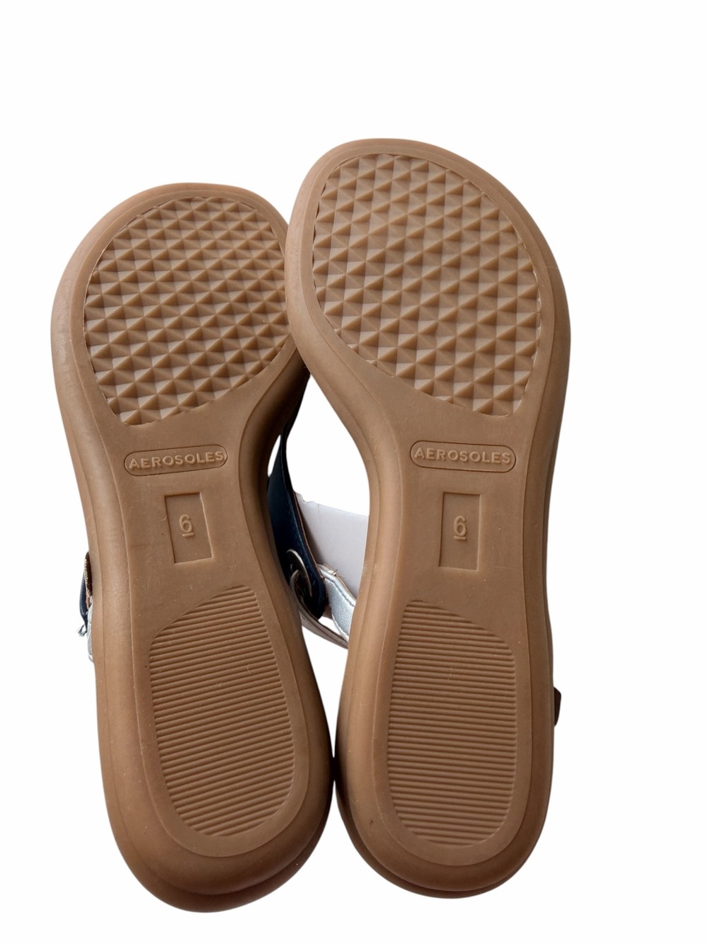 Aerosoles Conclusion Sandals Navy Blue/Silver Size 6 - Picture 5 of 5